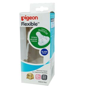 Pigeon Flexible Feeding Bottle (Glass) 120ml (0+month) (Code-26687)
